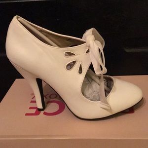 Woman’s high heels.